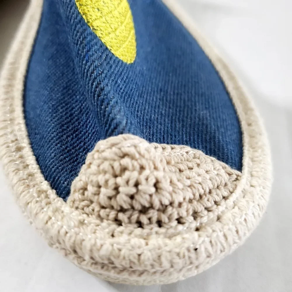 Caoyuan Ie Mei Womens Embroidered Pineapple Espadrilles Size 39 (8.5)